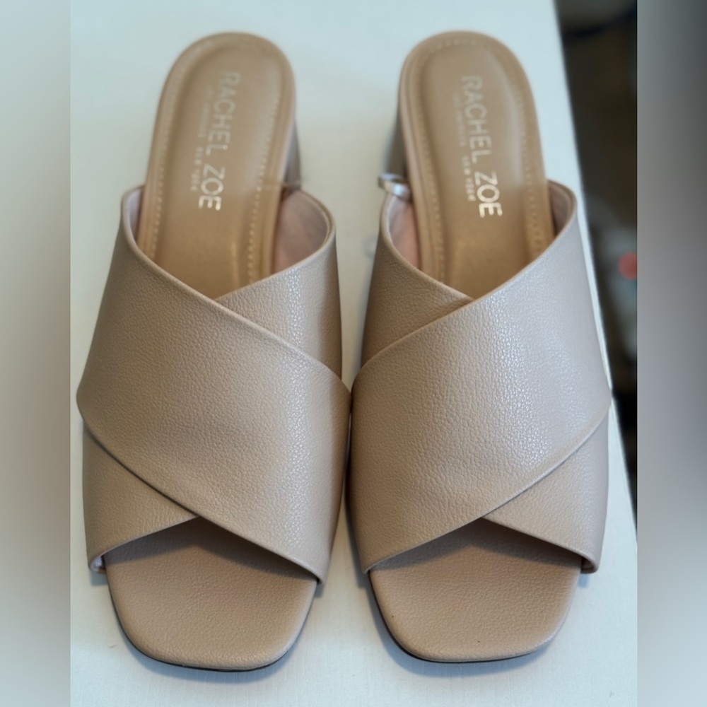 Rachel Zoe Women's Tan Slide Sandals